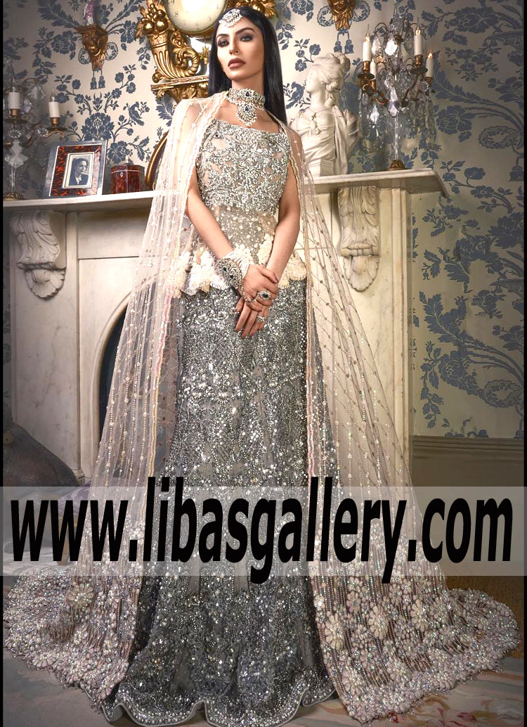 Indian Pakistani Designer Peplum Bridal Peplums lincolnwood Illinois IL USA Sobia Nazir Bridal Dresses Wedding Dresses